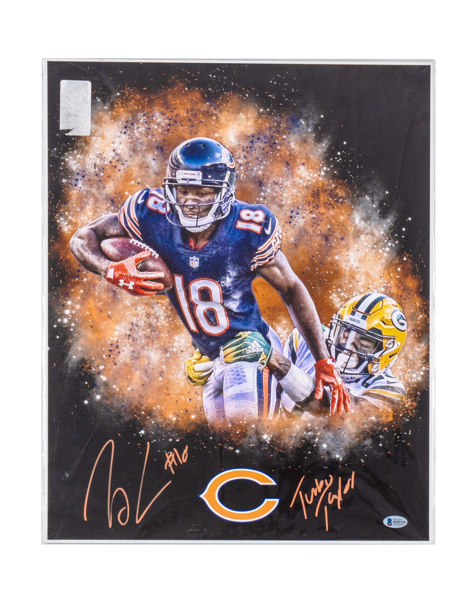 NFL Gabriel Taylor autographed photo: NFL Gabriel Taylor photo dédicacée NFL Gabriel Taylor photo dédicacée. # 18 des NFL Browns de Cleveland, Beckett authentification hologram Dimension: 20" x 16" 51 x 40.6 cm