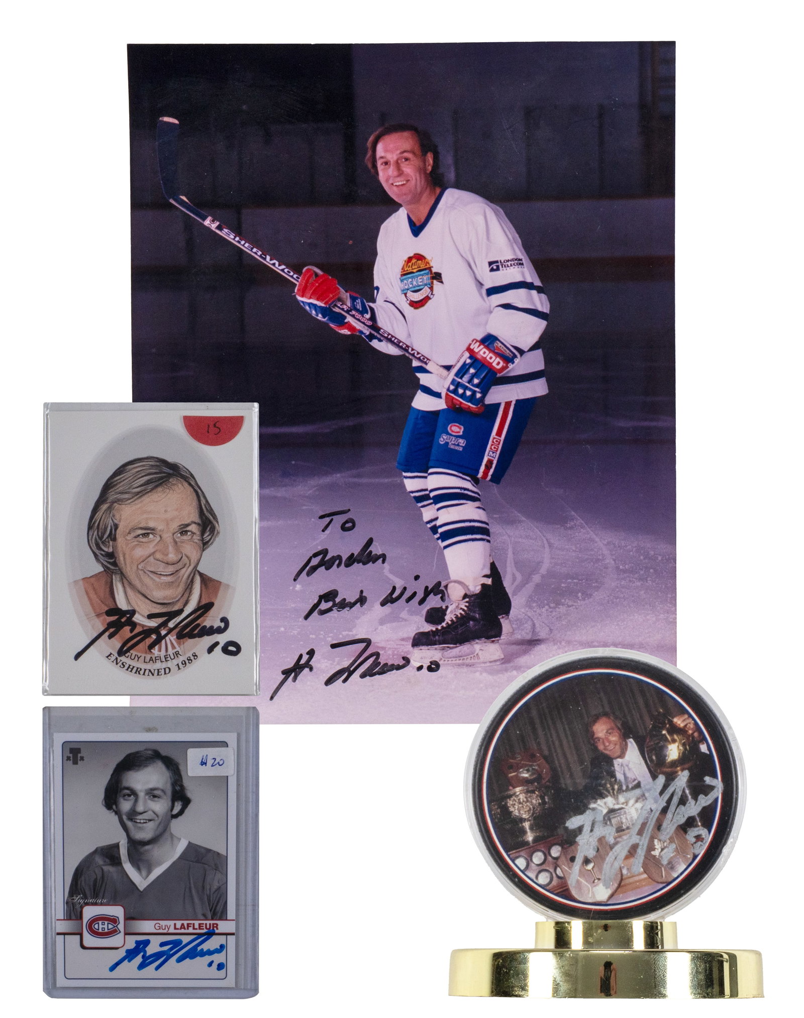Lot Guy Lafleur with signatures - 5