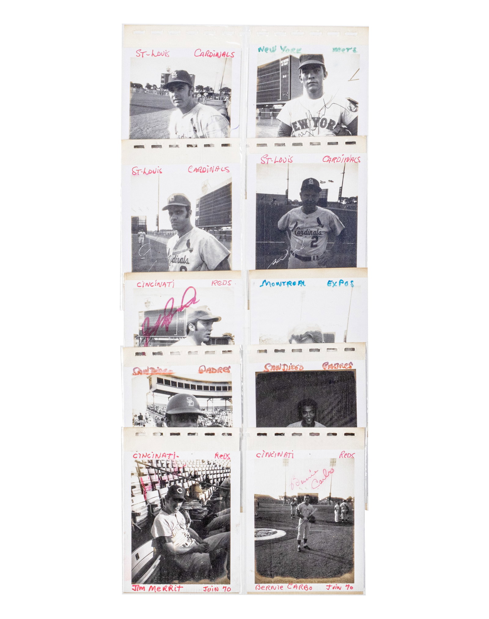 Collection of signed photos of Major League Baseball players - 1970 - 2