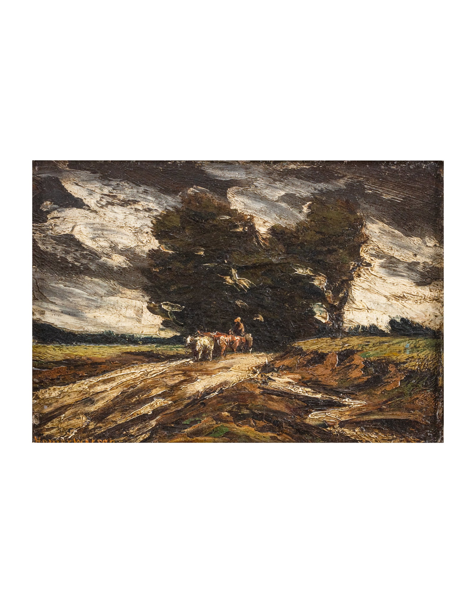 Watson, Homer Ransford - Melancholy Day: Watson, Homer Ransford (1855-1936) Melancholy Day Description (FR): Huile sur panneau, signée Homer Watson en bas à gauche. Description (EN): Oil on panel, signed Homer Watson lower left. Dimension 