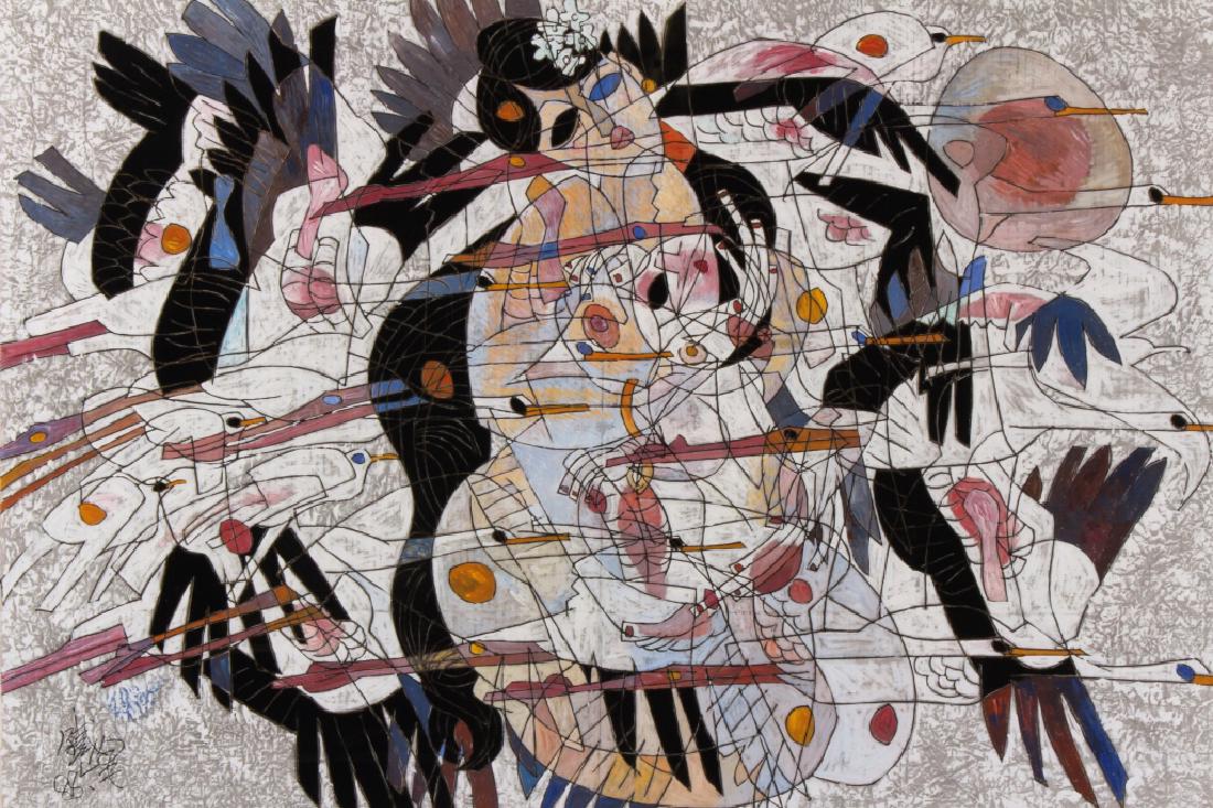 Tie-Feng Jiang (Chinese b.1938) M/M on paper 1988 (1 of 8)