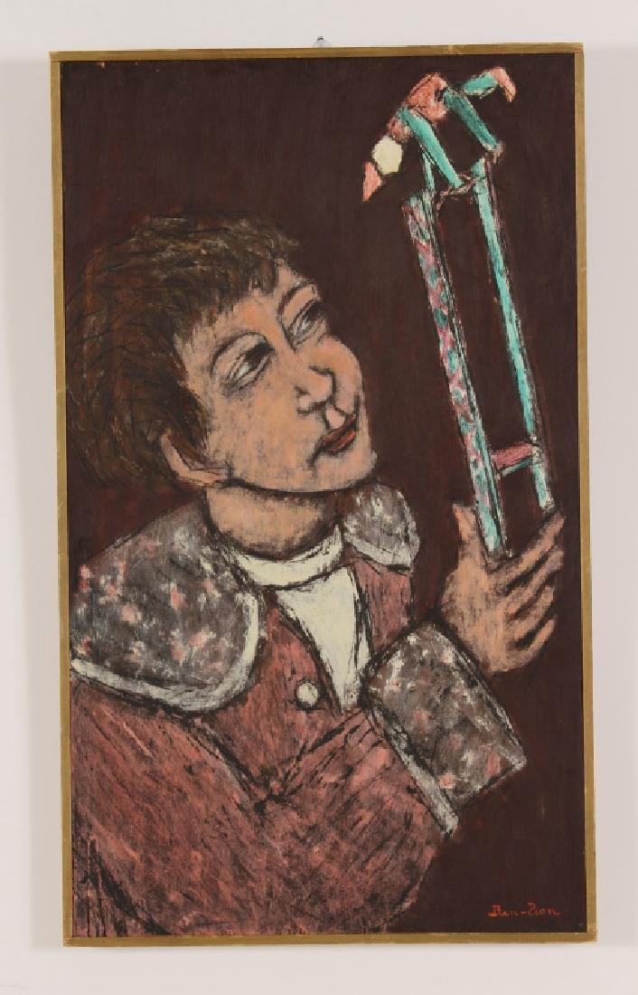 Ben Zion (Ukranian 1897-1987) "Boy w/ puppet" O/B (1 of 8)