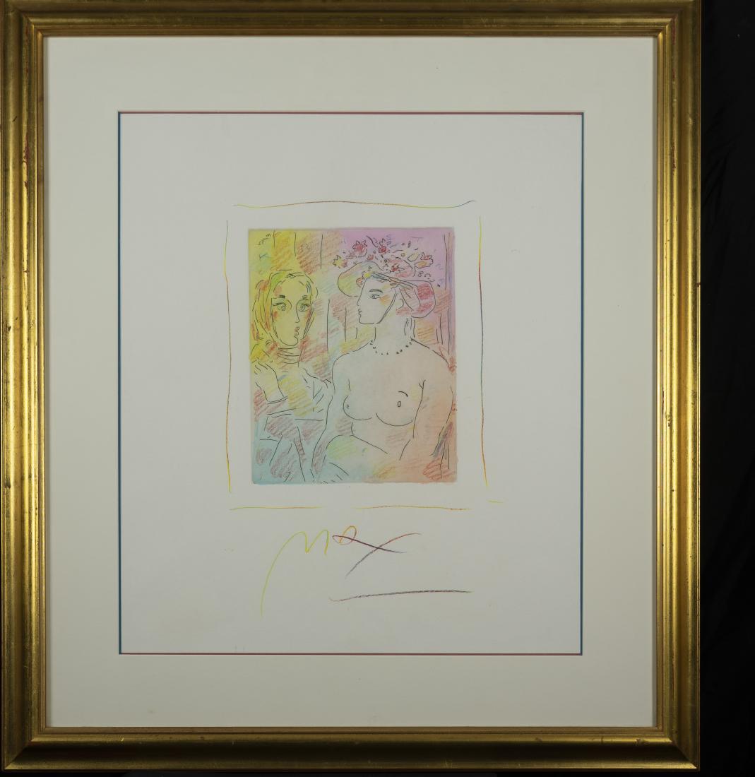 Peter Max - Homage to picasso (1): Lot 108 Peter Max American (b.1937) Homage to picasso (1) hand-colored etching signed front sight: 21 x 18 inches frame: 30 x 27 inches $300-500 Condition: excellent Provenance: