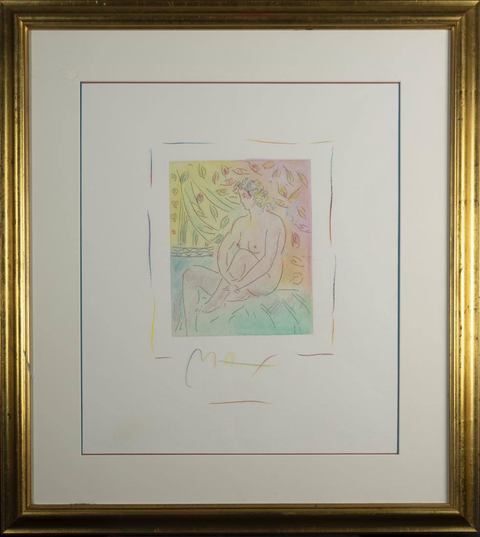 Peter Max - Homage to Picasso (2): Lot 109 Peter Max American (b.1937) Homage to Picasso (2) hand-colored etching signed front sight: 21 x 18 inches frame: 30 x 27 inches $300-500 Condition: excellent