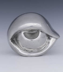 Louise Bourgeois - Small Eye #3: Lot 20 Louise Bourgeois - Small Eye #3 French/American (1911-2010) Small Eye #3 (1997) aluminum, lead stamped L.B., numbered 25/25 date and foundry mark 4 x 5 3/8 x 4 3/4 inches Provenance: from a Man