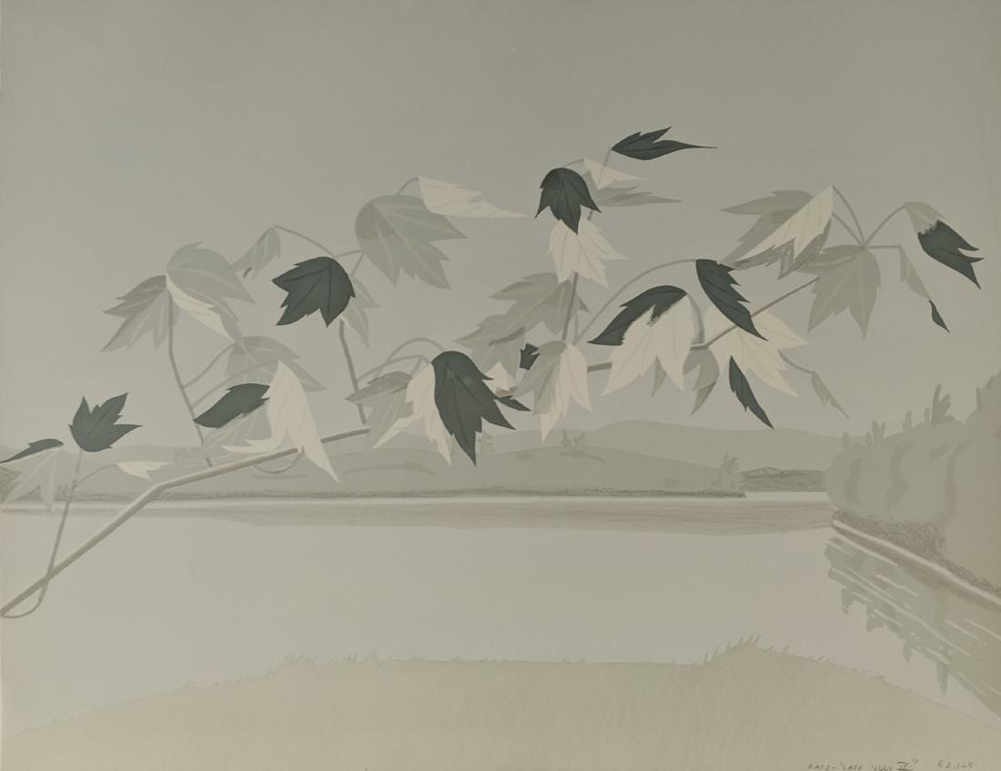 Alex Katz - Late July II: Lot 29 Alex Katz - Late July II American (b. 1927) Late July II lithograph signed lower right, E.A. / 120 paper: 22 1/4 x 28 1/2 inches frame: 30 x 36 inches Provenance: from The Collection of Milba