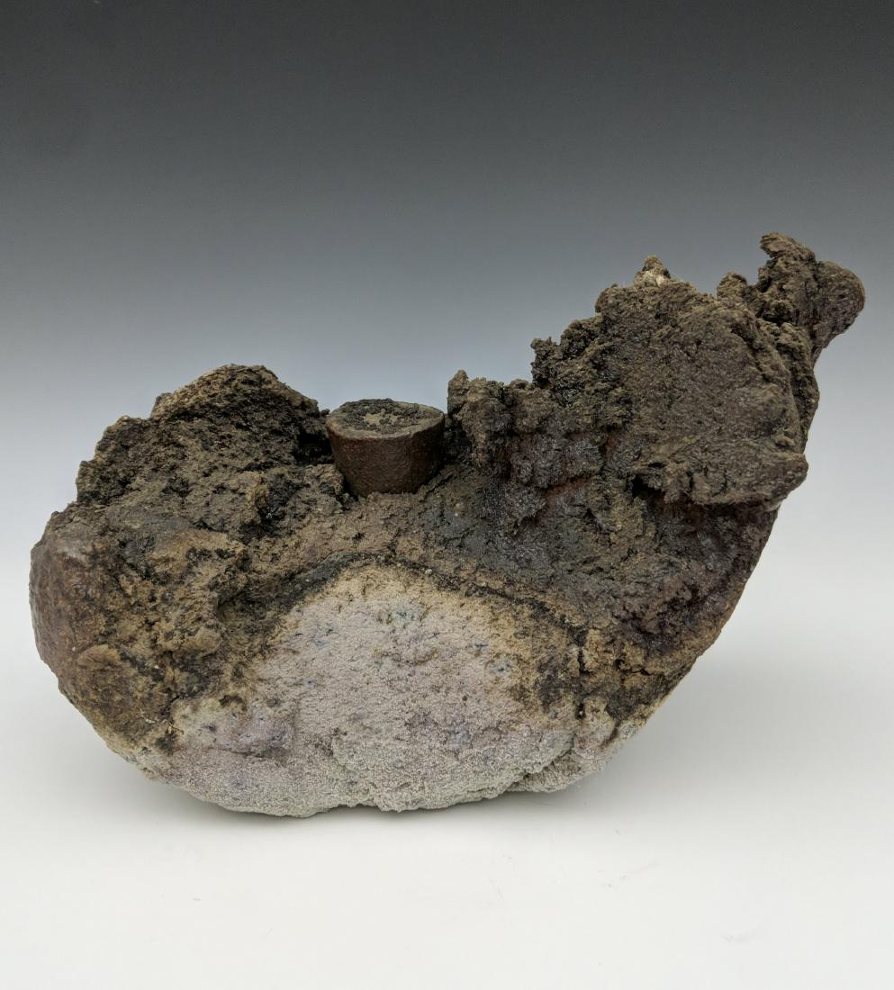Rob Sieminski - Natural form with stopper: Lot 162 Rob Sieminski - Natural form with stopper American (b.1953) Natural form with stopper wood fired eartenware artist stamp on bottom 10 1/2 x 6 1/2 inches Provenance: from the Collection of