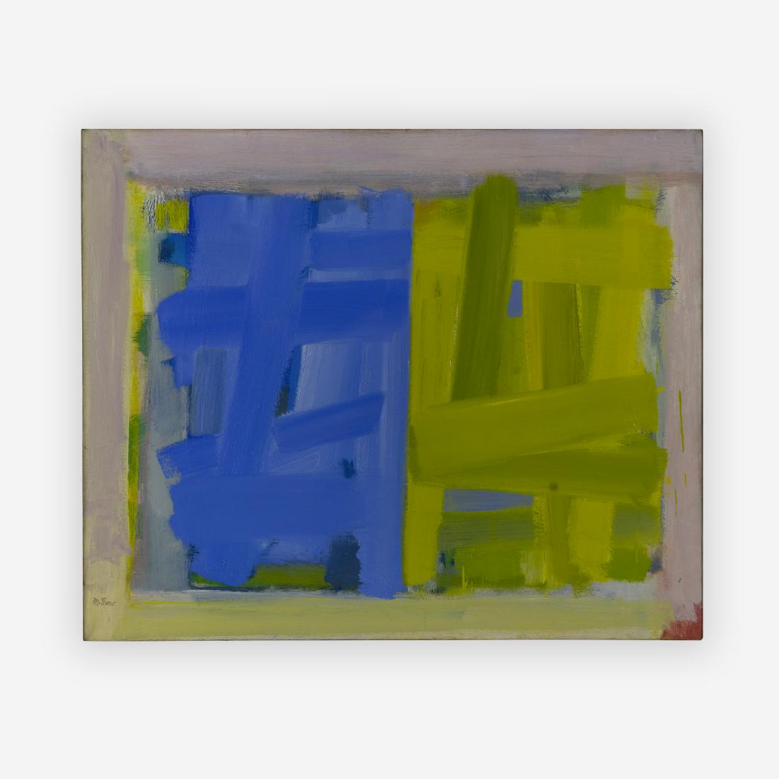 Michael Loew - Adjacents #1: Lot 50 Michael Loew American (1907-1985) Adjacents #1 (1963) oil on canvas signed front and verso 28 x 34 inches Provenance: from a private collection, by descent from the artist's estate