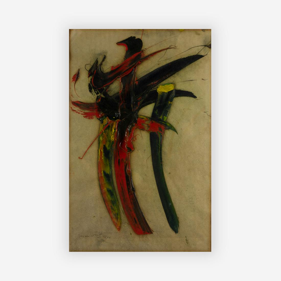 Nguyen Ducmanh - Untitled: Lot 76 Nguyen Ducmanh Vietnamese (b. 1933) Untitled () oil on paper Signed lower left image: 17 x 11 inches frame: 25 1/4 x 19 Provenance: from a Lexington Avenue & 85th Street estate
