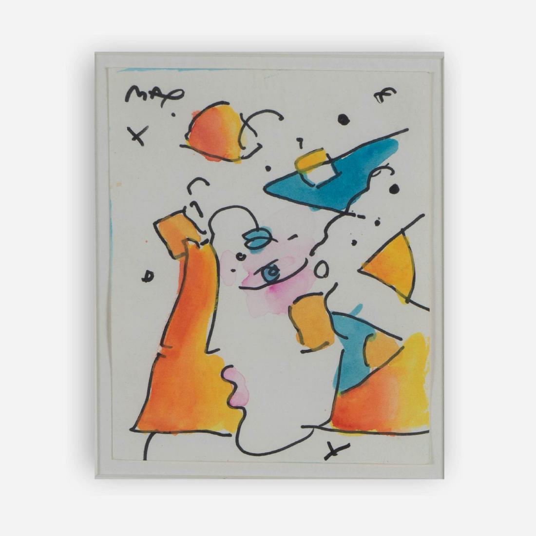Peter Max  - Untitled (Profile in colors) (1 of 2)
