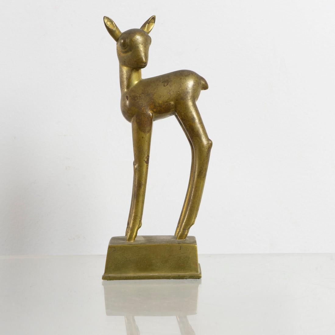 Heinz Warneke - Fawn: Lot 24 Heinz Warneke American (1895-1983) Fawn bronze signed inside base 6 1/2 x 2 1/2 x 1 1/2 inches Provenance: from the estate of Rosalie Coe Weir