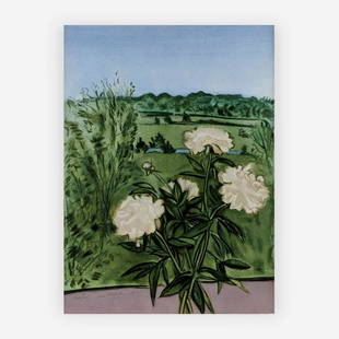 Jane Freilicher - Peonies: Lot 109 Jane Freilicher American ((1924-2014)) Peonies (1990) lithograph signed lower right, numbered 34/65 sheet: 29 x 21 1/4 inches frame: 32 x 24 inches Provenance: The Milbank Collection acq