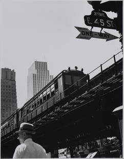 Benn Mitchell - Second Avenue & East 45th Street: Lot 16 Benn Mitchell American (b. 1926) Second Avenue & East 45th Street (1947) gelatin silver print signed verso sheet: 13 1/2 x 10 1/4 inches Provenance: The Milbank Collection