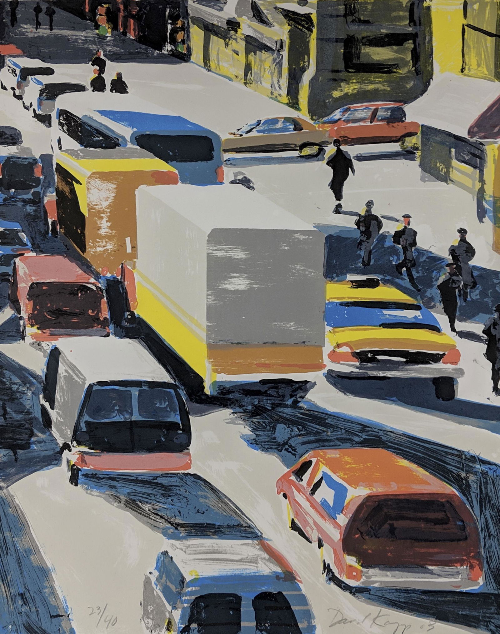 David Kapp - Walker and Broadway: Lot 63 () Walker and Broadway (2003) lithograph signed lower right, numbered 23/40 sheet: 25 x 20 inches frame: 27 1/4 x 22 1/4 inches Provenance: The Milbank Collection9/14/2008, Metropolitan Mus