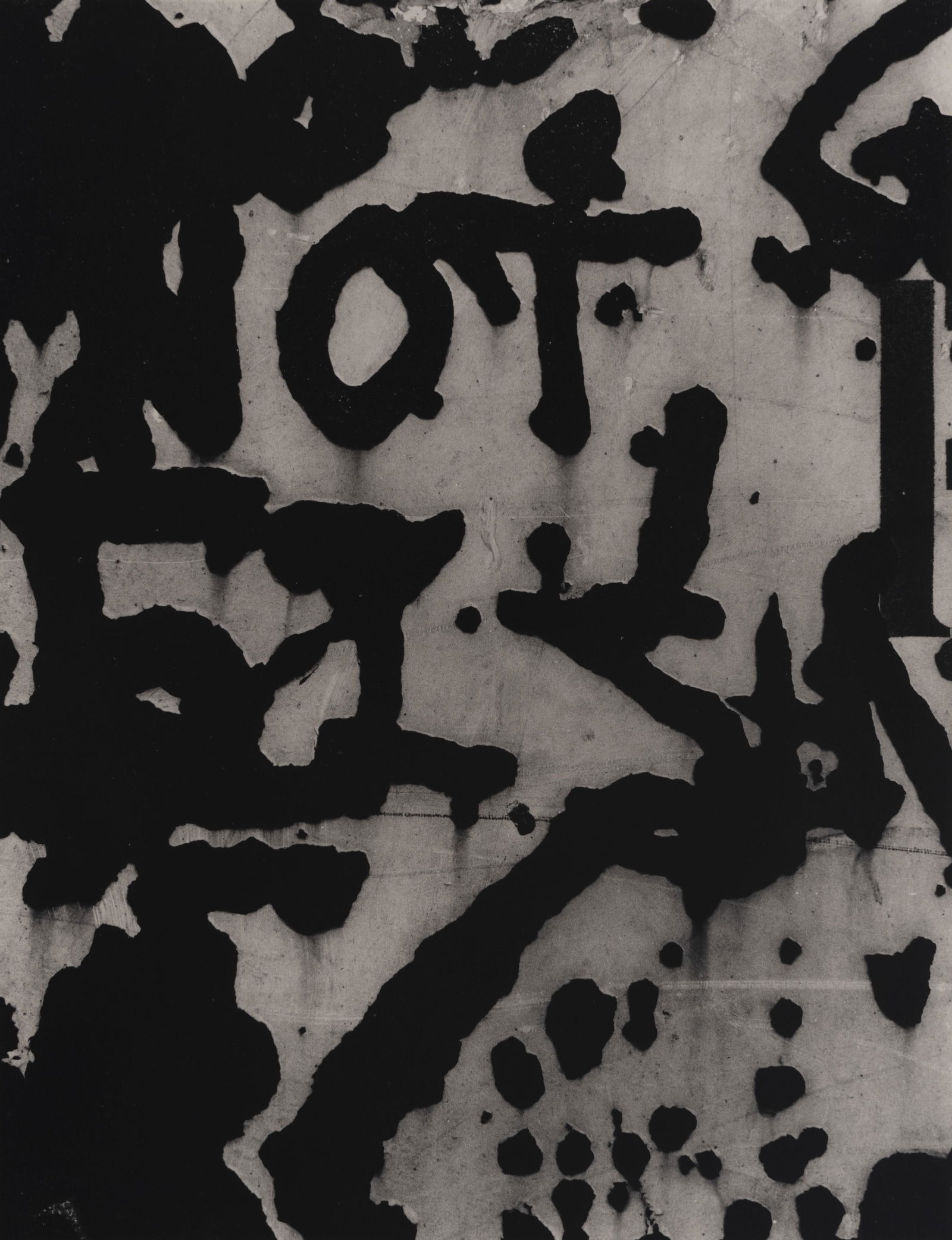 Aaron Siskind - New York 2 (Peeling Paint): Lot 84 Aaron Siskind American (1903-1991) New York 2 (Peeling Paint) (1951) gelatin silver print signed and dated verso image: 12 x 9 1/4 inches Provenance: from a private New York collection