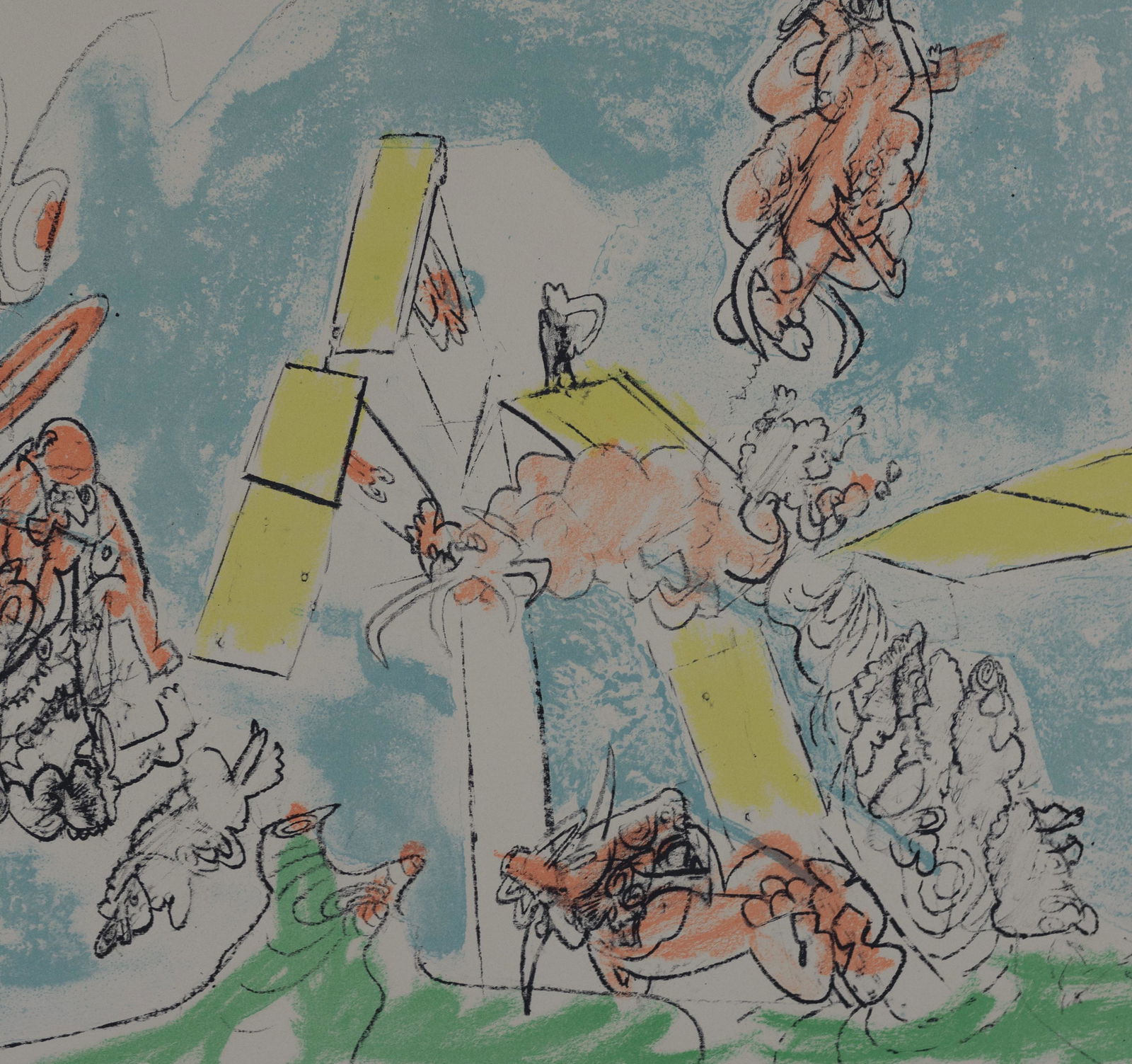 Roberto Matta - single sheet from Fog, Smog and: Lot 105 Roberto Matta Chilean (1911-2002) single sheet from Fog, Smog and Demagogue (1971) lithograph signed lower right, numbered 57/100 lower left image: 18 1/2 x 24 3/4 inches Provenance: from a p