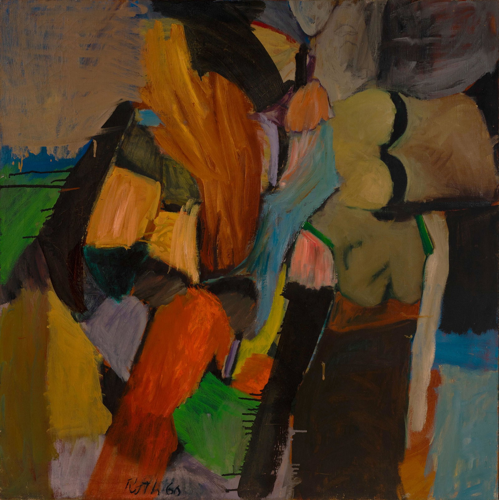 Jack Roth - Untitled (I): Lot 13 Jack Roth American (1927-2004) Untitled (I) (1960) oil on canvas signed and dated bottom center and verso 36 x 36 inches Provenance: from the collection of a New York gallerist