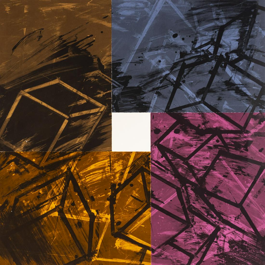 Mel Bochner - Four color quartet: Lot 55 Mel Bochner American (b. 1940) Four color quartet (1990) lithograph in colors 34 1/2 x 34 1/2 inches