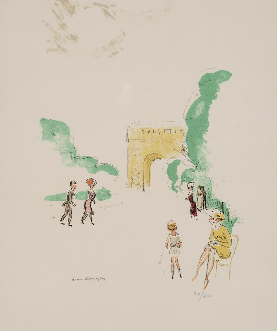 Kees Van Dongen - Arc de Triomphe: Lot 158 Kees Van Dongen Dutch (1877-1968) Arc de Triomphe (1949) lithograph in colors signed lower left, numbered 58/200 21 1/4 x 15 inches Provenance: Property from the Estate of an Important New Yo
