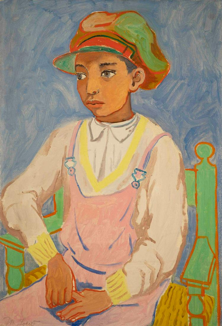 Michael Loew - Mexican Boy: Lot 167 Michael Loew American (1907-1985) Mexican Boy (1939 ) oil on canvas signed lower left 30 x 20 inches Provenance: From a private collection, by descent from the artist's estate