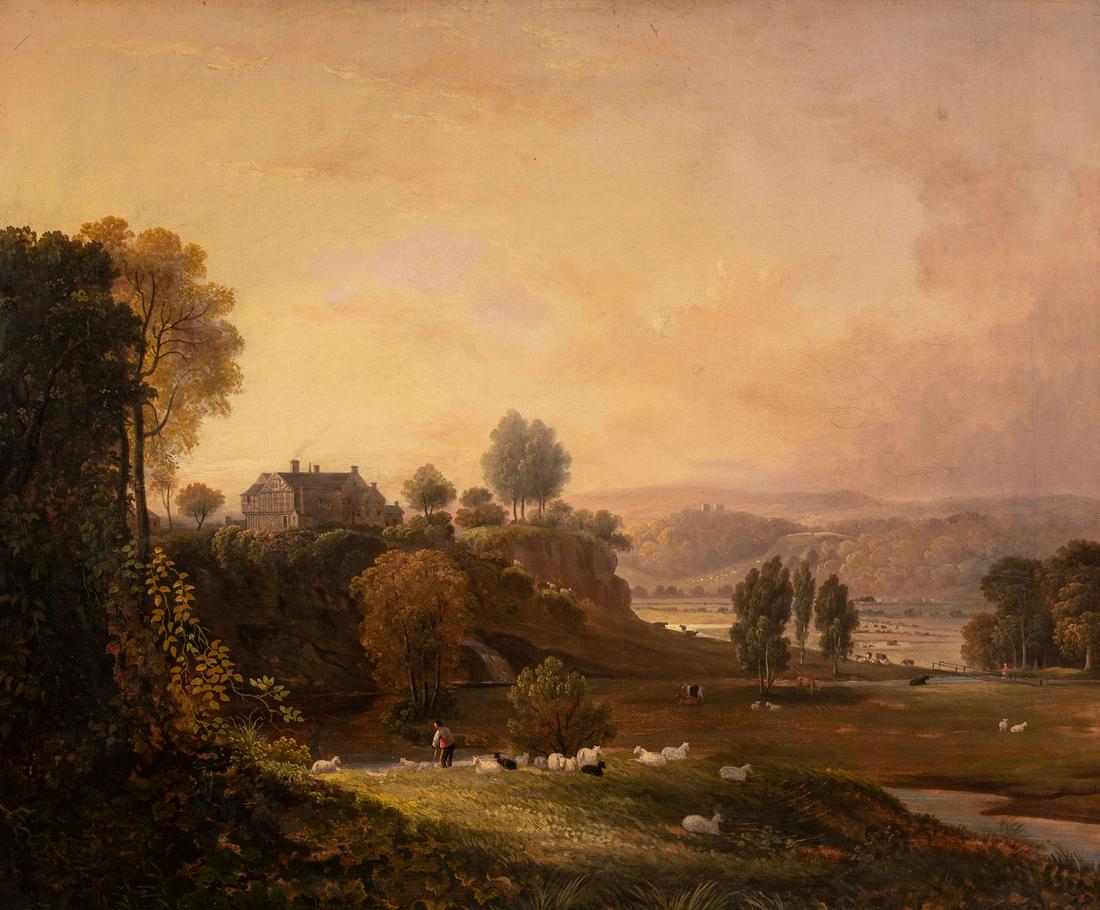Hudson River School - Pastoral Scene: Lot 223 Hudson River School Pastoral Scene (19th Century) oil on canvas 25 1/2 x 30 1/4 inches