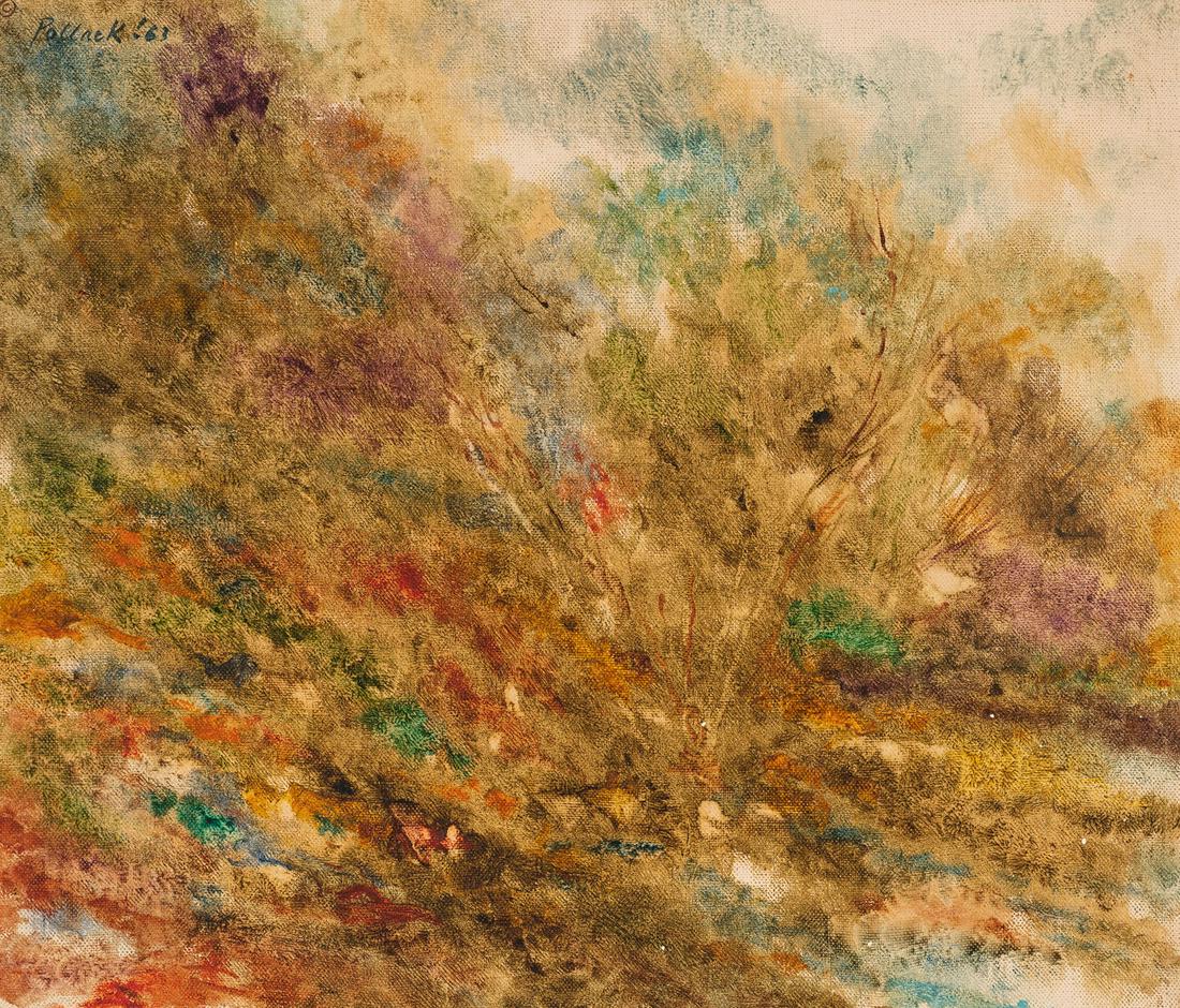 Reginald Pollack - Giant Birches: Lot 230 Reginald Pollack American (1924-2001) Giant Birches (1963) oil on canvas signed upper left and verso 12 1/8 x 14 1/8 inches Provenance: From a private New York collection Peridot Gallery la