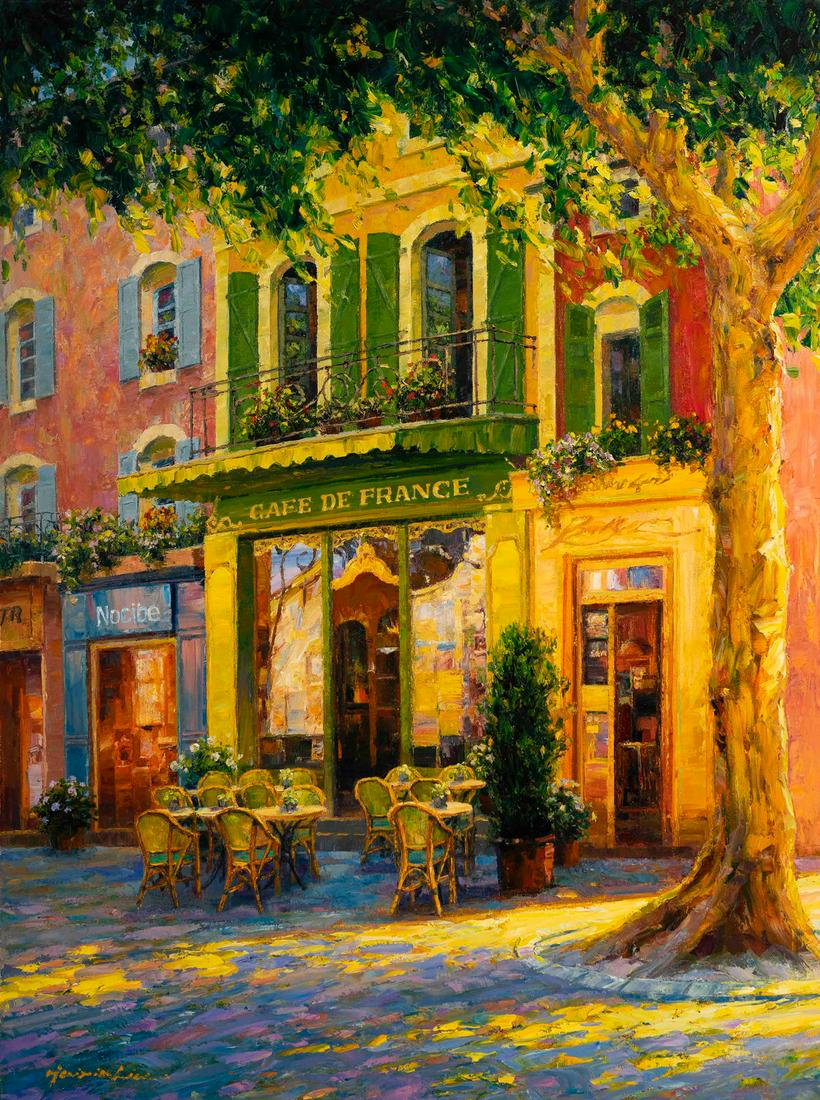 Haixia Liu - Old Town Cafe: Lot 240 Haixia Liu Chinese (b. 1962) Old Town Cafe oil on canvas signed lower left 40 x 30 inches Provenance: From the collection of a third-generation New York art gallery