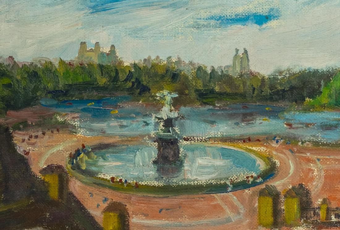 Michael Werboff - Bethesda Fountain, Central Park, New: Lot 257 Michael Werboff Ukranian (1896-1996) Bethesda Fountain, Central Park, New York (1958) oil on canvasboard signed lower right 6 1/4 x 9 1/4 inches Provenance: from the estate of an important A