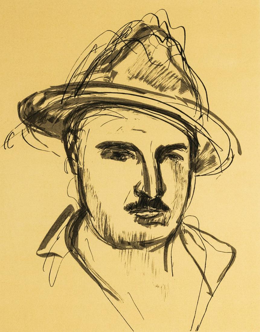 Andre Dunoyer de Segonzac - Portrait of Sam Salz: Lot 267 Andre Dunoyer de Segonzac French (1884-1974) Portrait of Sam Salz (1973) lithograph signed, inscribed to Sam Salz, numbered 19/75 10 x 8 inches Provenance: from the estate of an important Aust