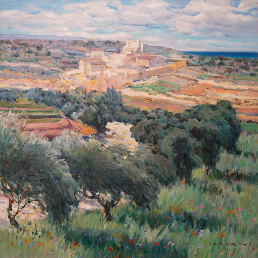 Malva (Omar Hamdi) - Olive Trees in Tuscany: Lot 337 Malva (Omar Hamdi) Kurdish/Syrian (1951-2015) Olive Trees in Tuscany oil on canvas (unstretched) signed lower right 32 x 32 inches Provenance: From the collection of a third-generation New Y