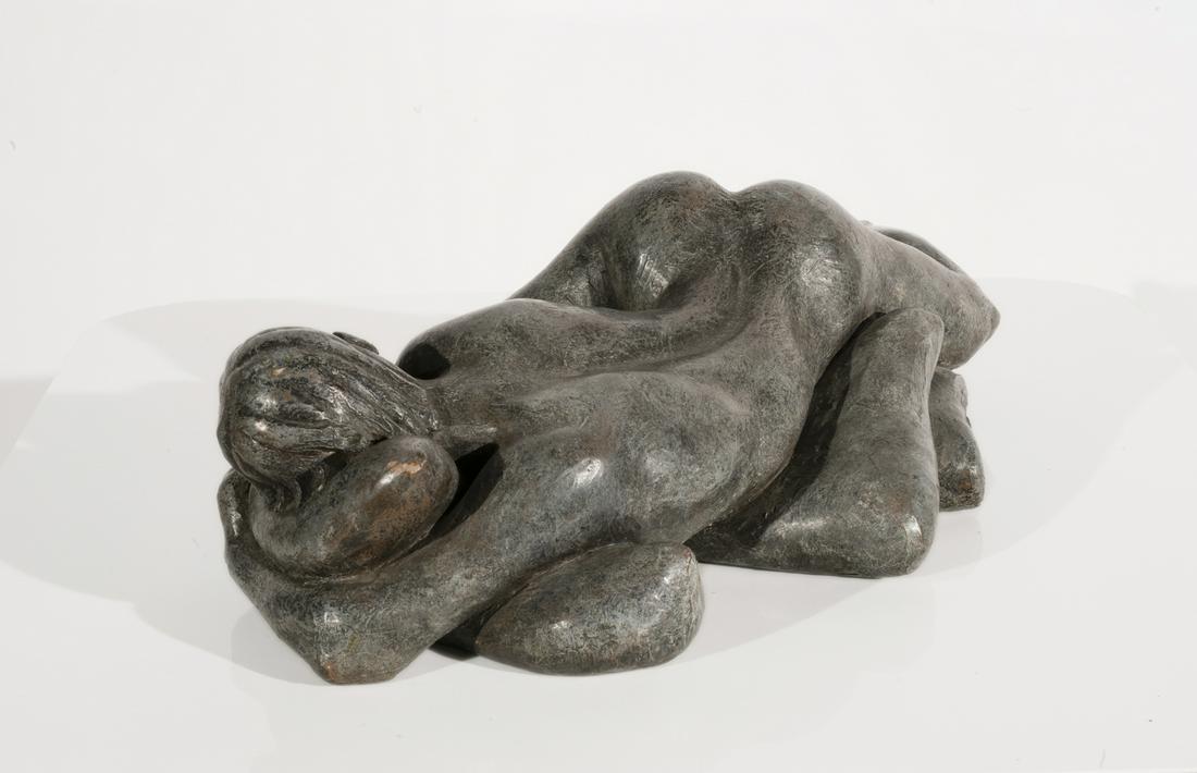 Richard Barnet - Elizabeth: Lot 376 Richard Barnet American (b. 1941) Elizabeth (1987) bonded bronze incised signature underneath 22 x 12 x 6 inches Provenance: From a private New York collection