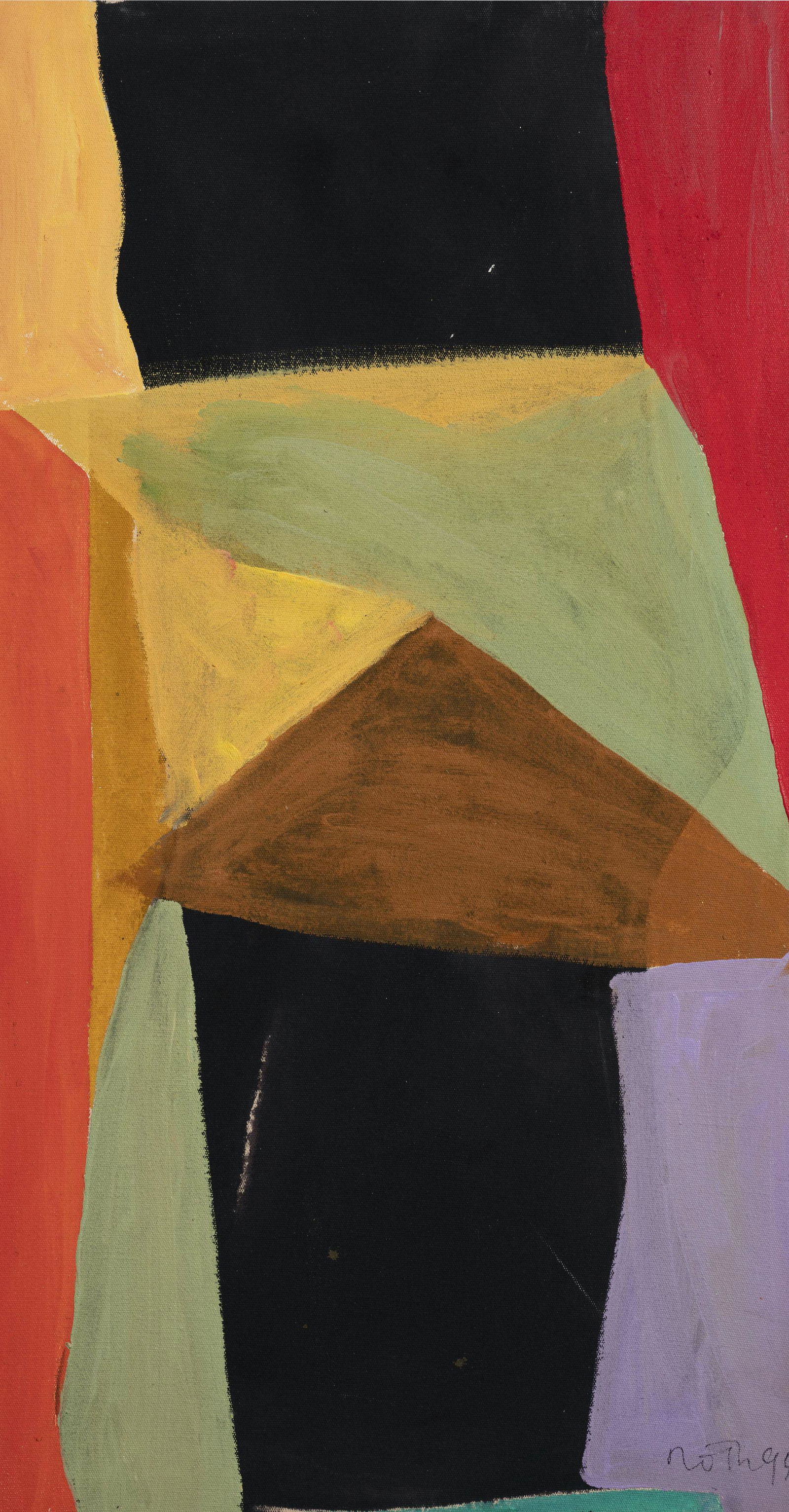 Jack Roth - Untitled: Lot 20 Jack Roth American (1927-2004) Untitled (1994) acrylic on canvas signed lower right, estate stamp verso 31 x 16 inches Provenance: from the collection of a New York gallerist