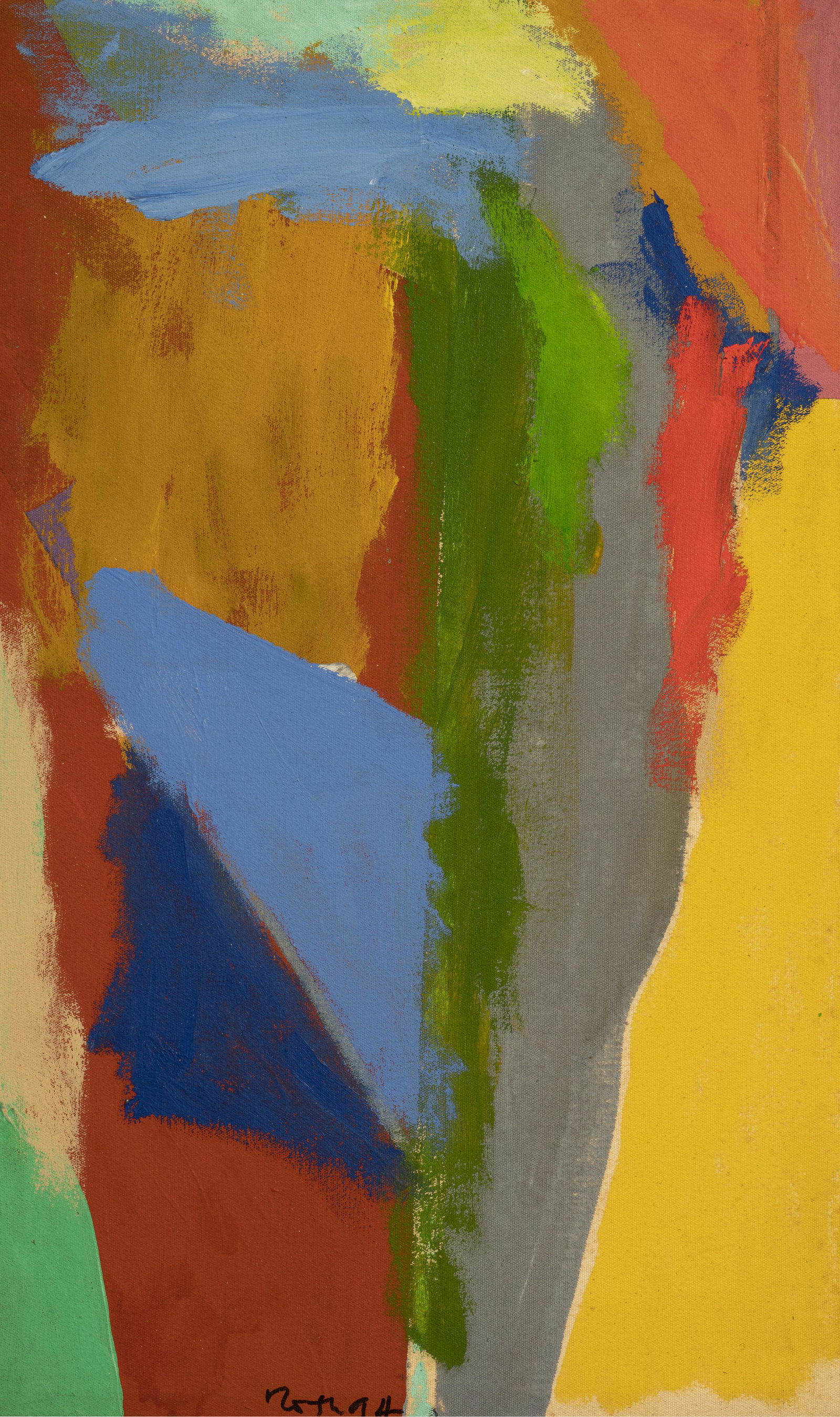 Jack Roth - Untitled: Lot 25 Jack Roth American (1927-2004) Untitled (1994) acrylic on canvas signed lower center, estate stamp verso 26 1/4 x 15 1/2 inches Provenance: from the collection of a New York gallerist