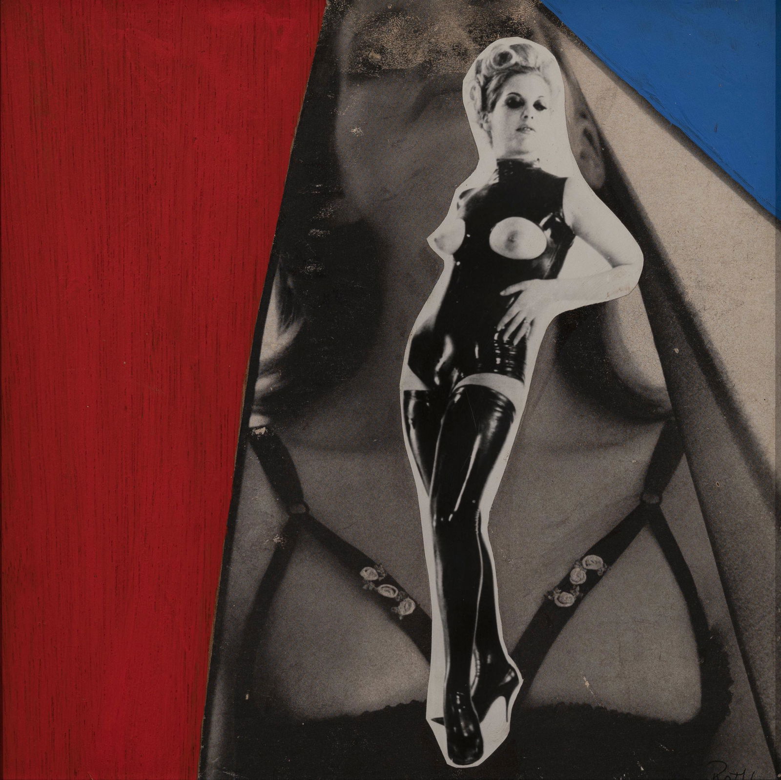 Jack Roth - Good Posture: Lot 106 Jack Roth American (1927-2004) Good Posture (1960s) mixed media collage on board signed lower right 10 x 10 inches Provenance: from the collection of a New York gallerist Estate of the Arti