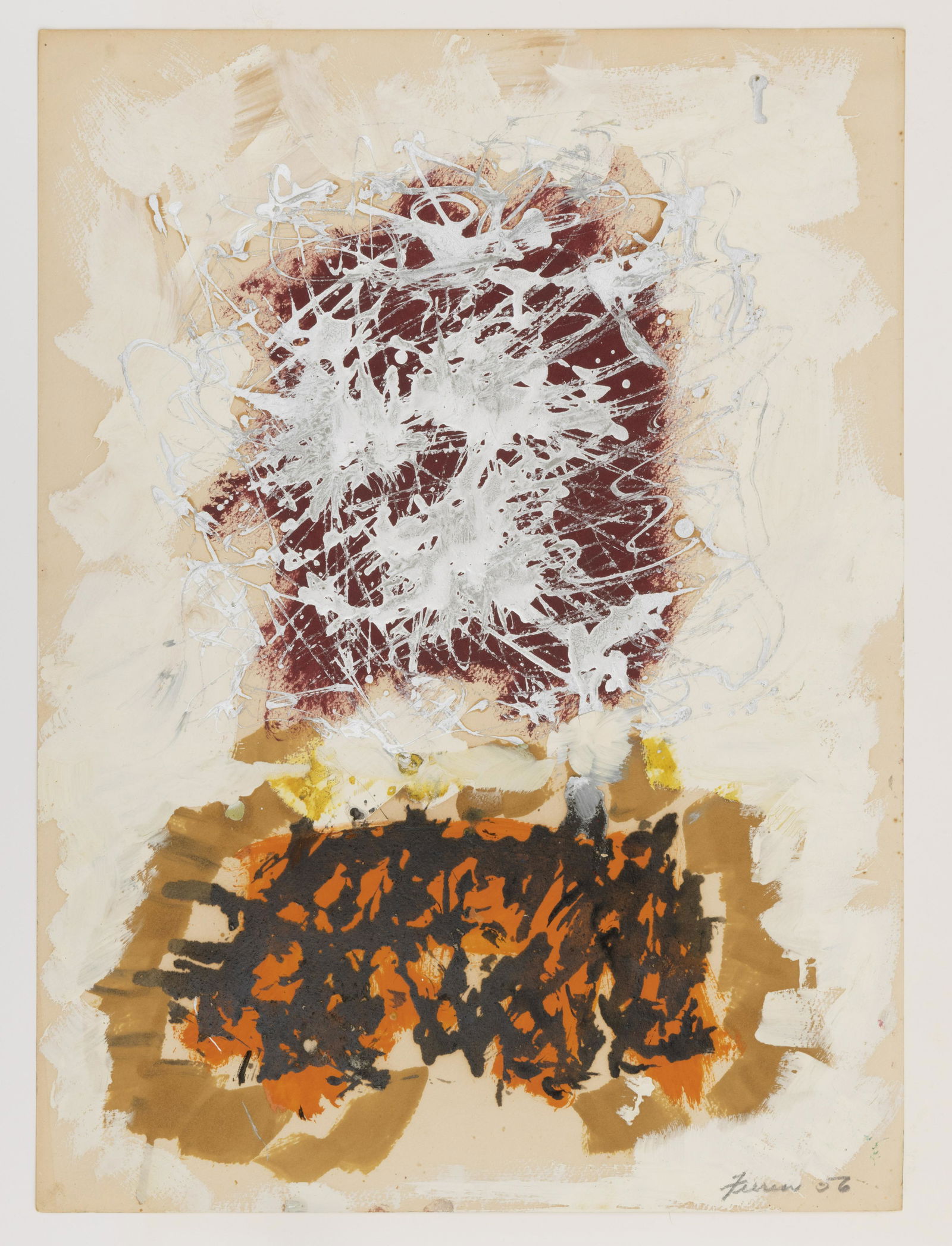 John Ferren - Drawing IV: Lot 110 John Ferren American (1905-1970) Drawing IV (1956) mixed media on paper signed lower right 24 x 18 inches Provenance: from a private New York collector