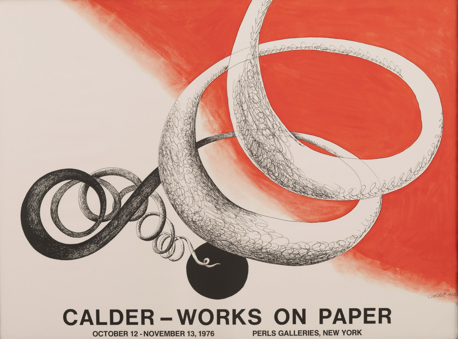 Alexander Calder - Works on Paper Exhibition Poster: Lot 271 Alexander Calder American (1898-1976) Works on Paper Exhibition Poster poster signed lower right 29 1/2 x 39 1/2 inches Provenance: from a private Connecticut collection