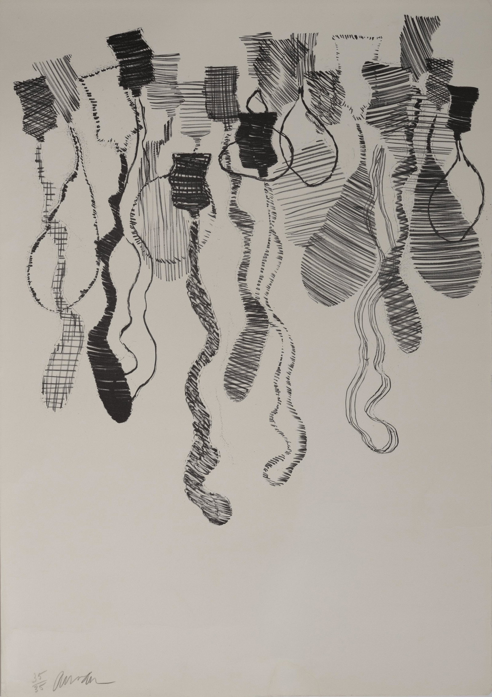 Arman - Traces de couleurs: Lot 284 Arman French/American (1928-2005) Traces de couleurs (1969) lithograph signed lower left, numbered 35/35 33 1/4 x 23 inches