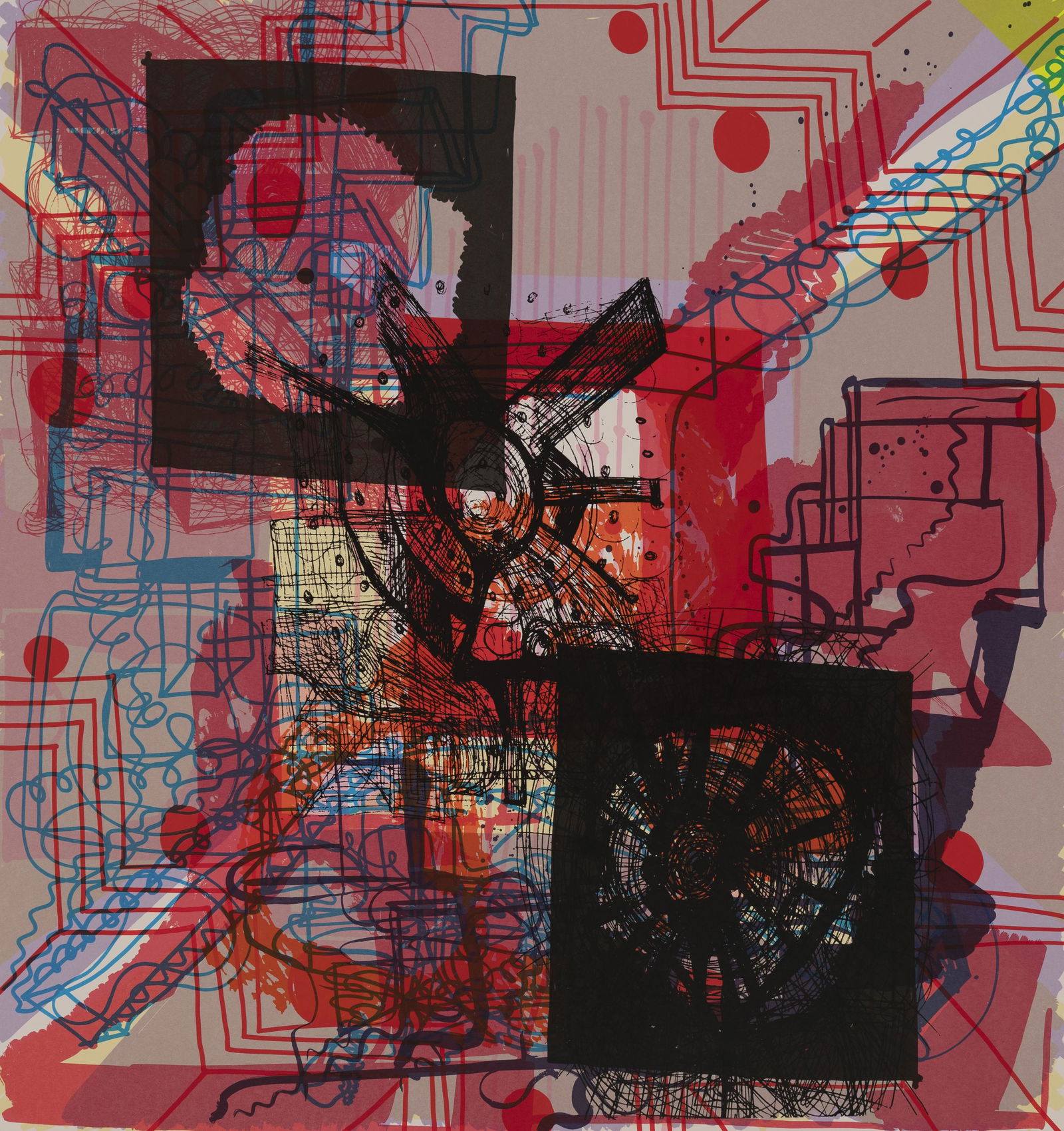 Joanne Greenbaum - Untitled: Lot 289 Joanne Greenbaum American (b. 1953) Untitled (2009) silkscreen on 320 gram Coventry Rag paper pencil signed, numbered 13/18 42 x 36 inches Provenance: From a New Jersey collection abstr