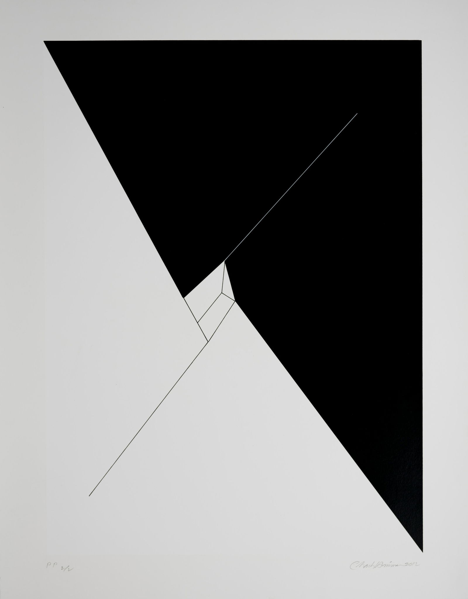 Charles Hinman - Acclivity: Lot 332 Charles Hinman American (b. 1932) Acclivity (2012) silkscreen on 380 gram Fabriano Smooth paper pencil signed, numbered PP 2/2 28 x 36 inches Provenance: From a New Jersey collection