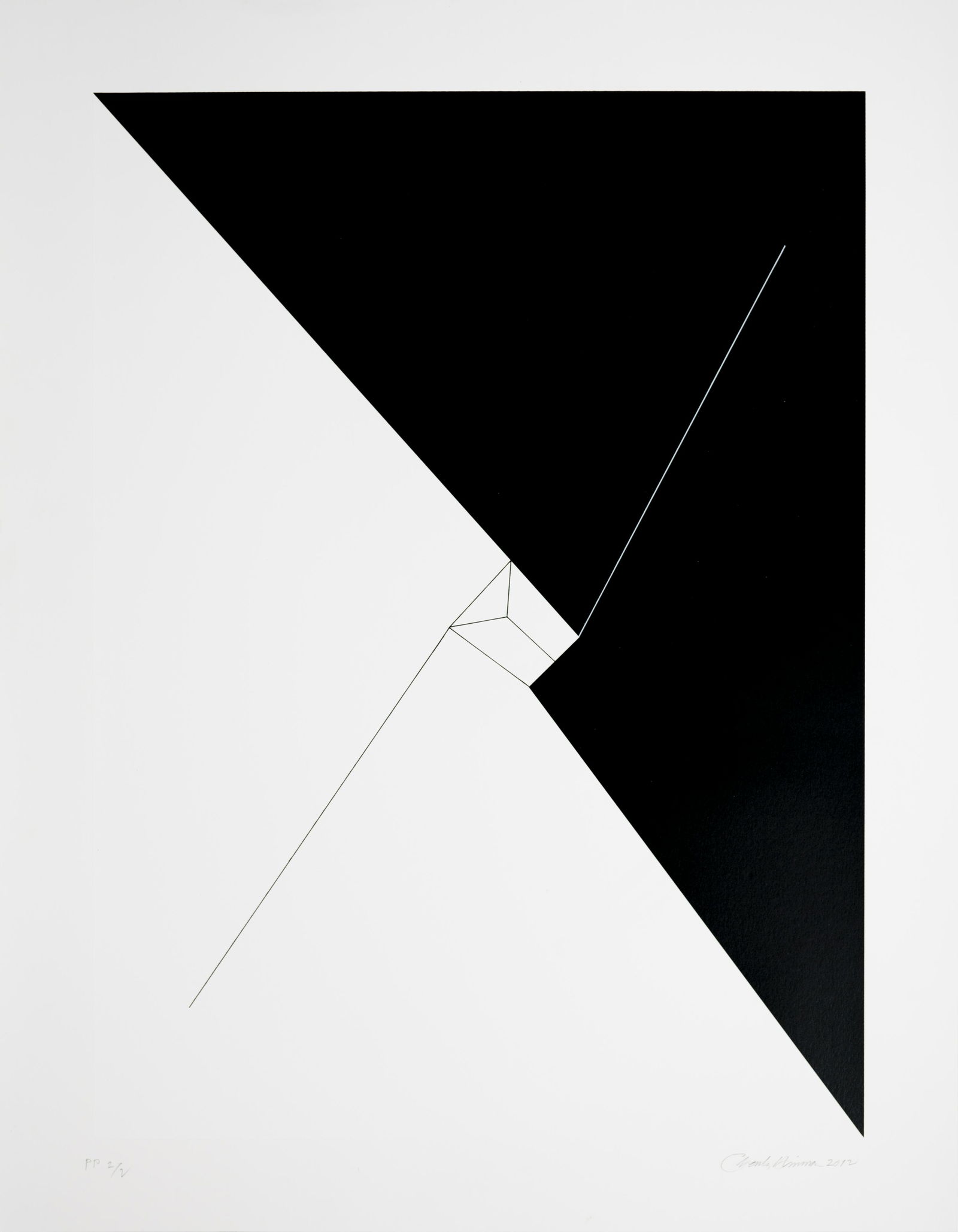 Charles Hinman - Declivity: Lot 333 Charles Hinman American (b. 1932) Declivity (2012) silkscreen on 380 gram Fabriano Smooth paper pencil signed, numbered PP 2/2 28 x 36 inches Provenance: From a New Jersey collection