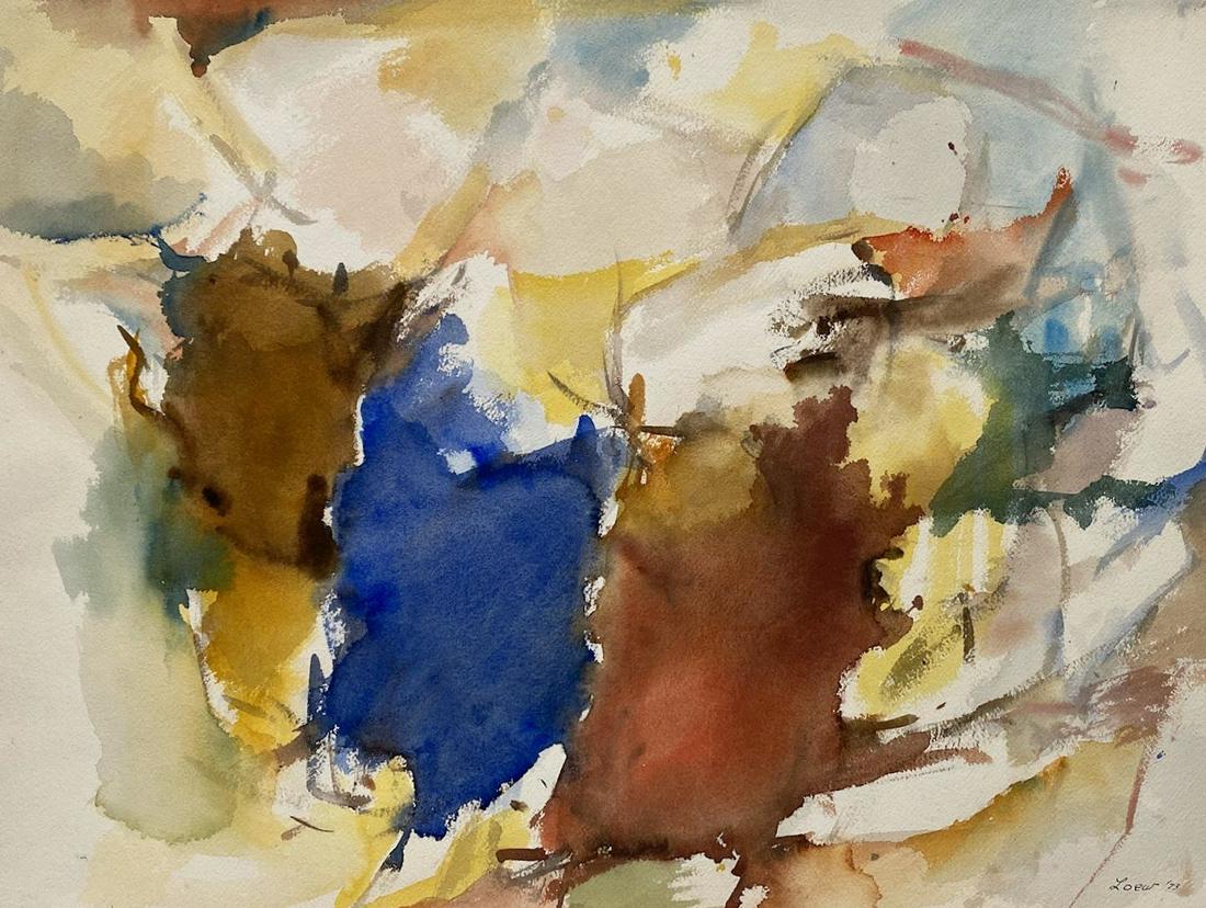Michael Loew - Untitled #285: Lot 53 Michael Loew American (1907-1985) Untitled #285 (1973) watercolor on paper signed lower right 24 x 18 inches Provenance: from a private collection, by descent from the artist's estate