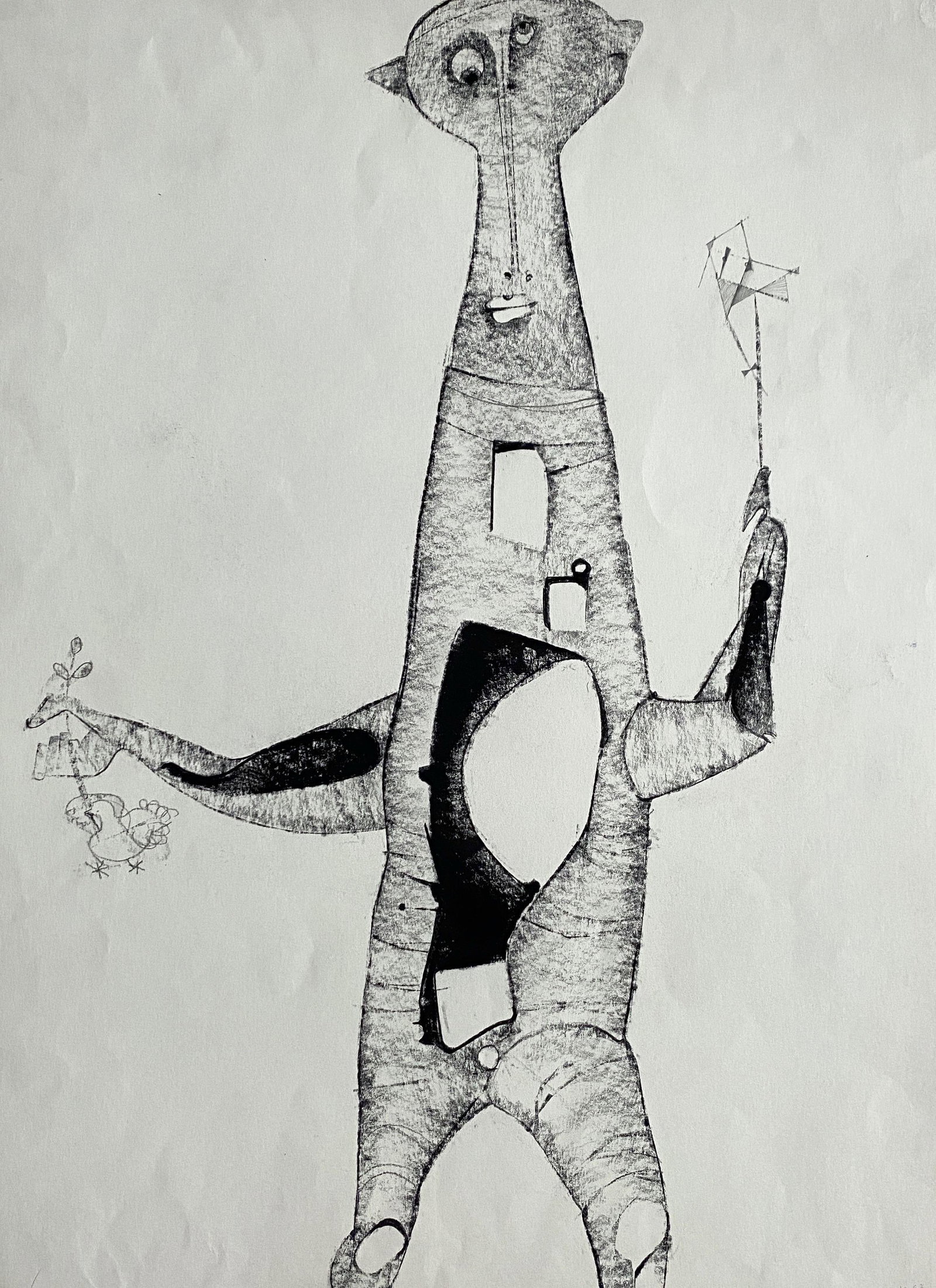 Benoît Gilsoul - Untitled (Elongated Figure): Lot 25 Benoît Gilsoul Belgian (1914-2000) Untitled (Elongated Figure) charcoal on paper signed lower right 30 x 22 inches Provenance: From the estate of Benoît Gilsoul