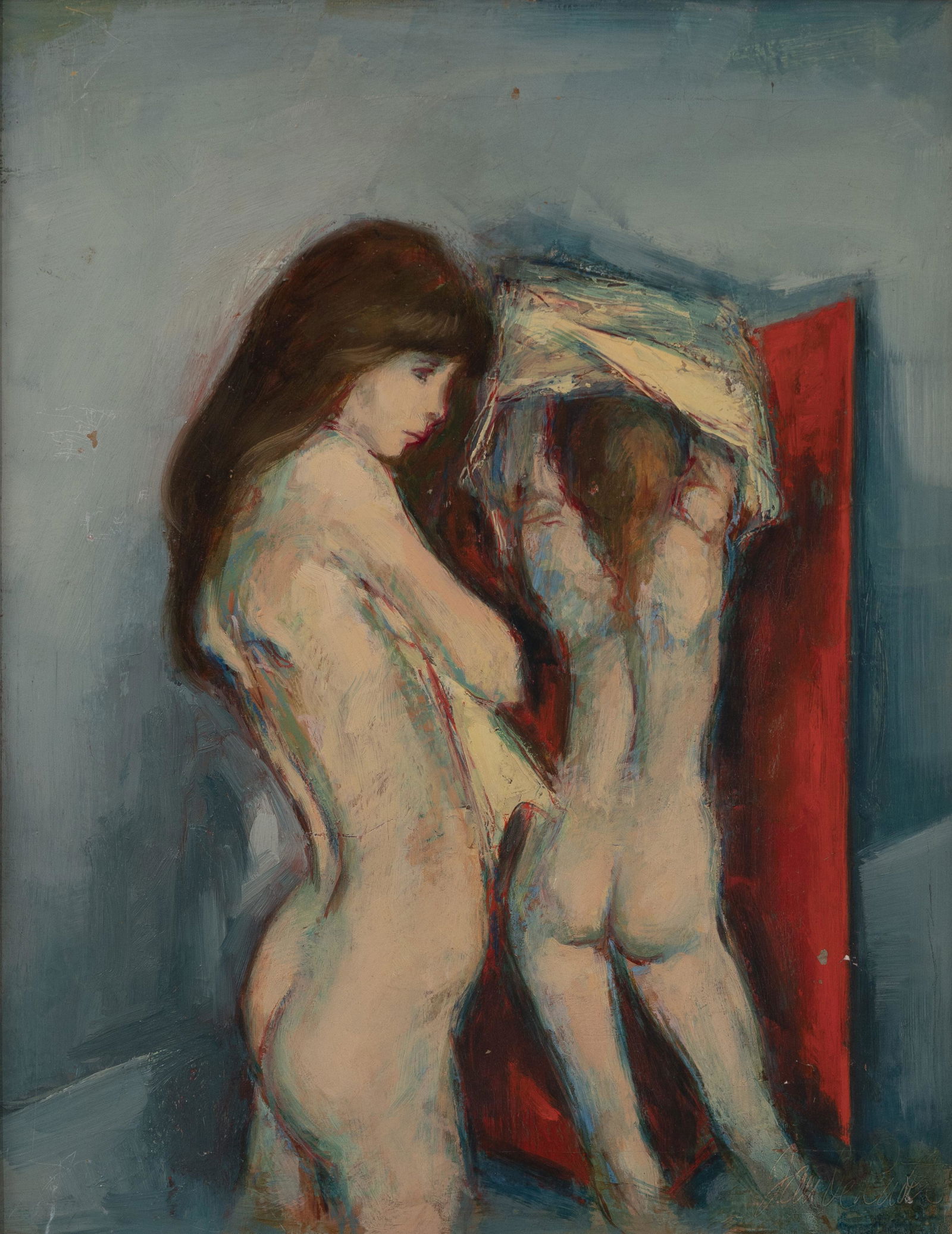Jan de Ruth - Two Bathers: Lot 35 Jan de Ruth Czech (1922-1991) Two Bathers oil on canvas signed lower right 18 x 14 inches