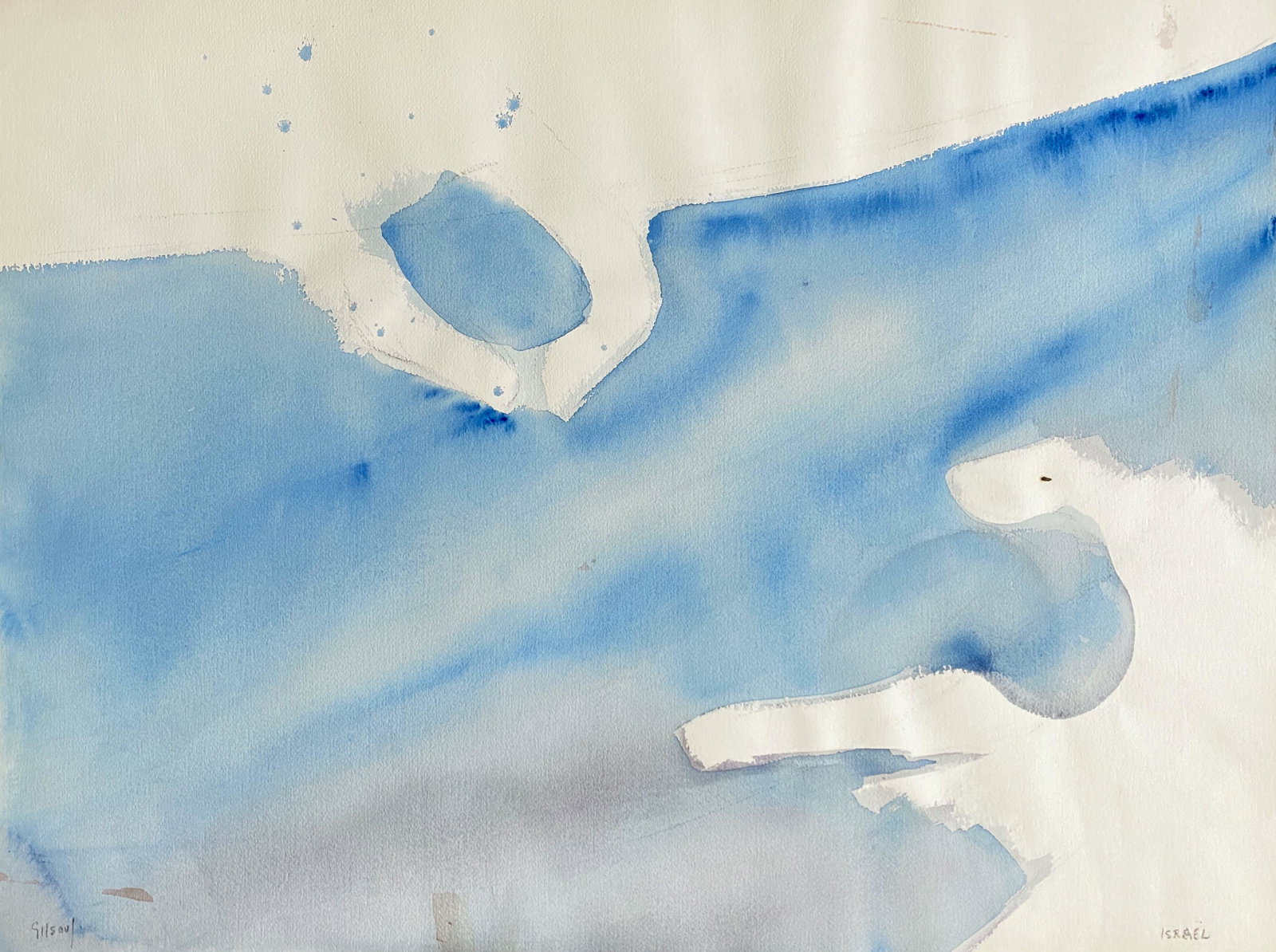 Benoît Gilsoul - Israel: Lot 59 Benoît Gilsoul Belgian (1914-2000) Israel watercolor on paper signed lower left 22 1/4 x 30 inches Provenance: From the estate of Benoît Gilsoul