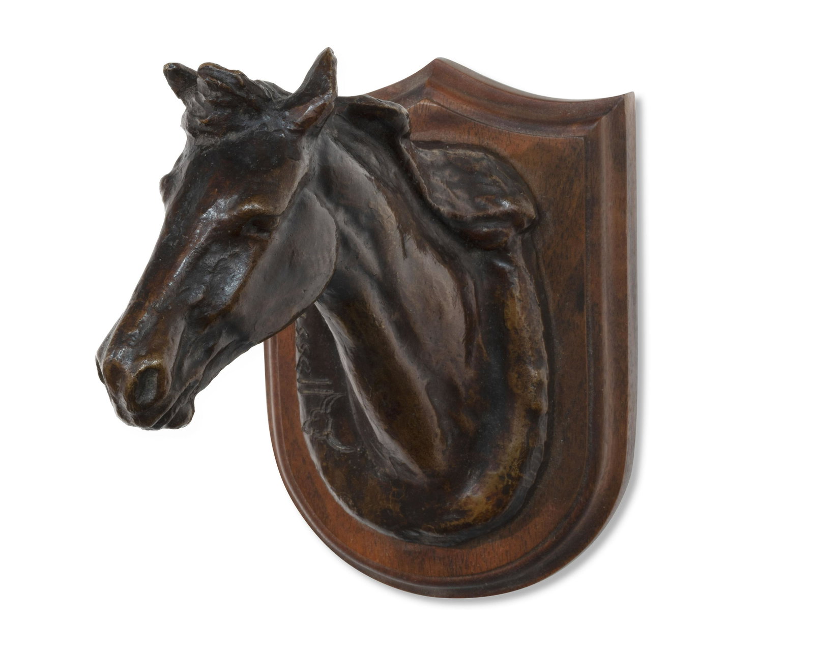Charles Marion Russell - Horse Head: Lot 30 Charles Marion Russell American (1864-1926) Horse Head (1950) bronze with artist applied brown patina signed on the left side 5 1/4 x 5 1/4 x 5 3/4 inches Provenance: From a New York Collection