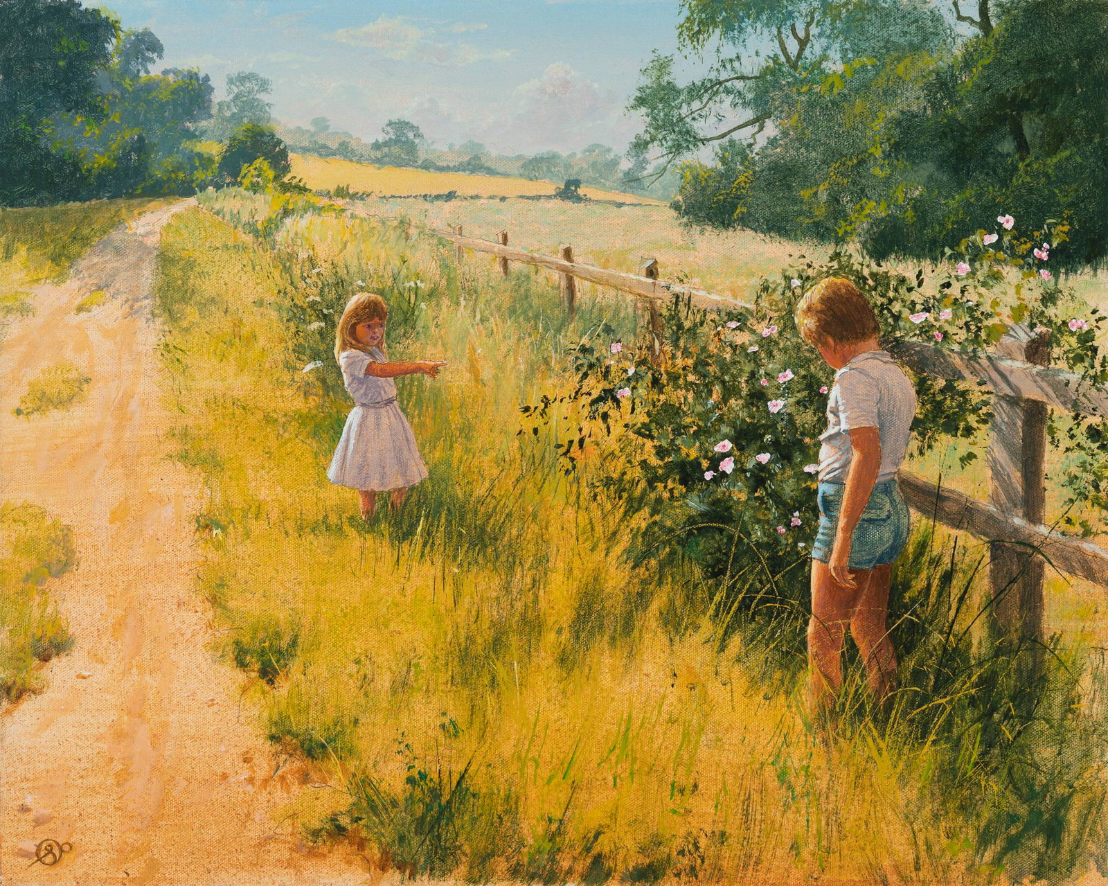 Stephen Pearson - The Perfect Flower: Lot 11 Stephen Pearson British (20th Century) The Perfect Flower oil on canvas (unstretched) monogrammed lower left 17 1/2 x 22 inches Provenance: From the collection of a fourth-generation New York