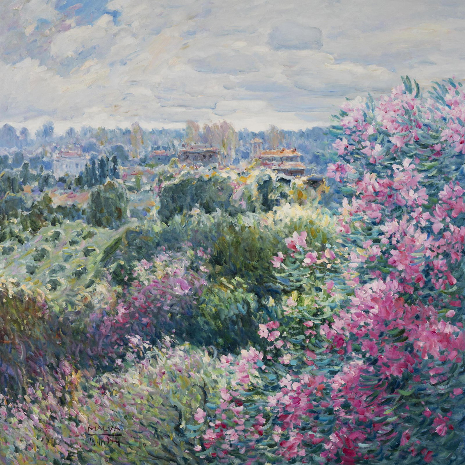 Malva (Omar Hamdi) - Rolling Hills: Lot 23 Malva (Omar Hamdi) Kurdish/Syrian (1951-2015) Rolling Hills oil on canvas (unstretched) signed lower right 43 x 43 inches Provenance: From the collection of a fourth-generation New York art ga