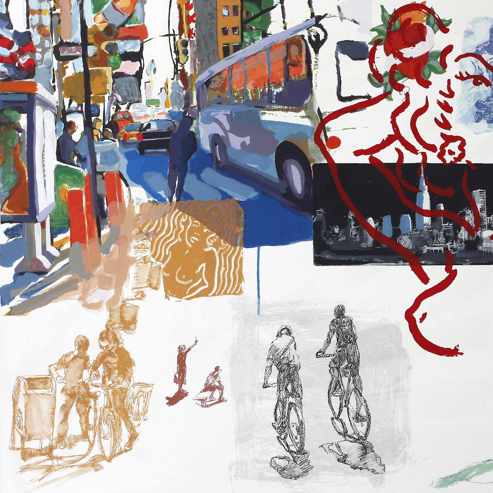 Tom Christopher - She Left a Lipstick Impression on the: Lot 49 Tom Christopher American (b. 1952) She Left a Lipstick Impression on the Bathroom Mirror (2013) silkscreen on 320 gram Coventry Rag paper AP, edition of 24 42 x 34 inches Provenance: From a New
