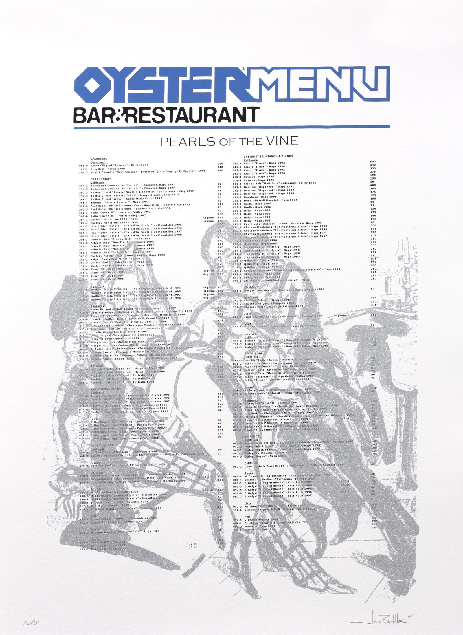 Jay Batlle  - Oyster Menu (1 of 1)