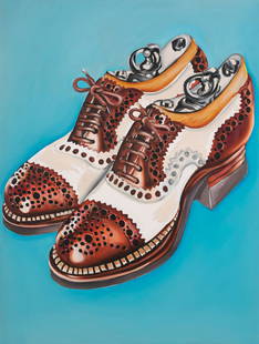 Raoul Middleman - Untitled (Oxford Wingtip Shoes): Lot 124 Raoul Middleman American (1935) Untitled (Oxford Wingtip Shoes) (1966) acrylic on canvas signed verso 48 x 36 inches Provenance: from the collection of Allan Stone Gallery